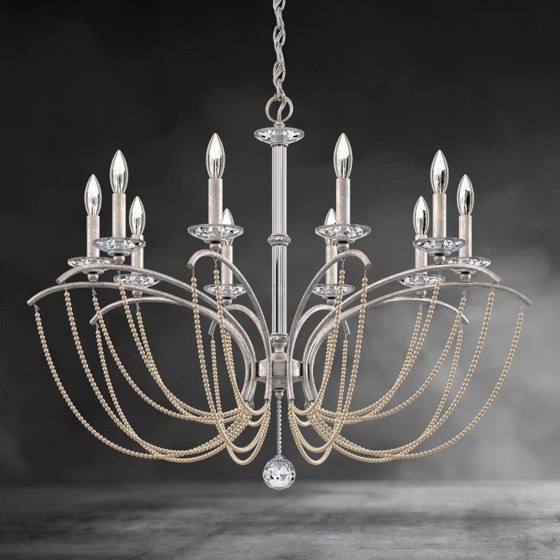 Priscilla Crystal Candlestick Chandelier 36"